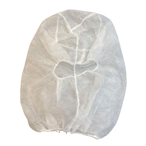Fetizrin 100 Pcs Disposable Hood Caps Full Face Hair Net Beard Cover  thumb #7