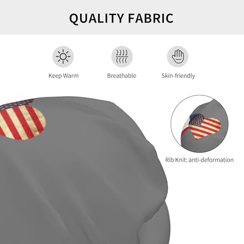 Philippines Flag and American Flag Children Hip Hop Knitted Hat Kids Elastic Leisure Knit Cap Warm Sleep Beanies Black3