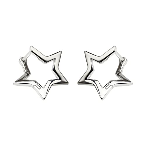 VHIMASA Pendientes de aro pequeños de estrella, aretes minimalistas, aretes de estrella para mujeres y niñas Cover