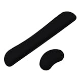 Homoyoyo 2 Sätze Ergonomisches Handgelenkauflage für Maus und Tastatur aus Memory schaum mit...