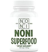 Healing Noni - 1-Pack 650mg 100ct - 100% Pure Organic Powder Capsules - All-Natural Unsweetened F...