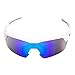 Rawlings 134 Kids Sunglasses for Baseball and Youth Softball Sunglasses - 100% UV Lightweight Poly Lens with Stylish Shield Lenses (White/Blue)