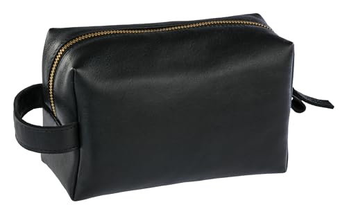 Clairefontaine 116057C - Schlampermäppchen/Penale Le cerisier blanc, aus Lammleder, 18x11x7cm, hohe Qualität. Schwarz, 1 Stück