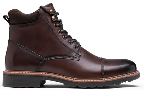 Image of Jousen Mens Chukka Boots Leather Dress Boots for Men Retro Ankle Boots Mens High Top Boots
