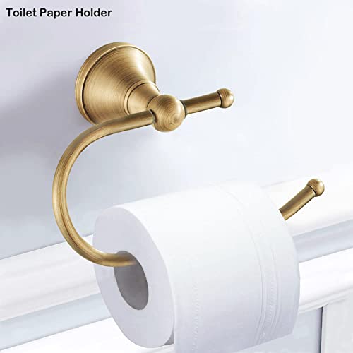 Wincase Brass Bathroom Accessories Set, Antique Adjustable Towel Bar Sets, Bath Hardwares Fixture Set Vintage Brushed Brass Wall Mounted #TOP6