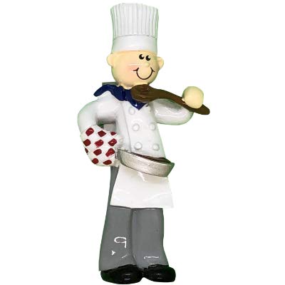 Personalised Cooking Ornament 2025 – Fast & Free 24h Customisation – Chef Christmas Ornaments for Tree – Custom Gift Wrapped Man Cook Keepsake for Cooks