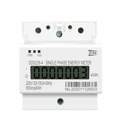Compteur d'énergie électrique monophasé LCD 220V sous-compteur wattheure pour rail DIN 100A