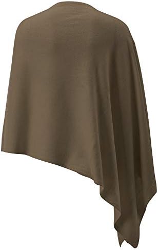 Women Ponchos Sweater Versatile Lightweight Solid Knitted Shawl Wrap Scarf Cape Accessories for Womens Tan