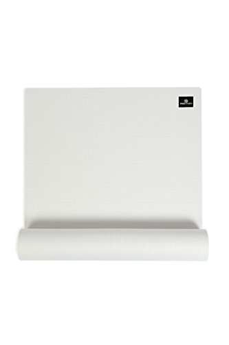 Yoga Studio - Esterilla de yoga unisex de 6 mm con base antideslizante, color blanco, 183 cm x 61 cm, 6 mm, base antideslizante, color blanco