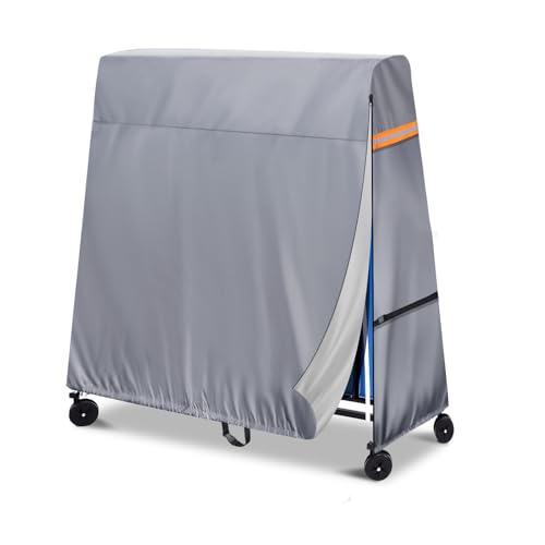 NEVERLAND Housse de Table de Ping-Pong Imperméable Couverture de Table de Ping Pong 300D Oxford Étanche pour Extérieur et Intérieur Bâche de Protection...