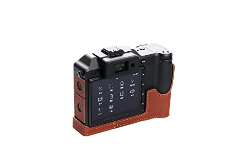 Zakao - Funda para cámara Hasselblad X2D 100C, hecha a mano, de piel auténtica, con apertura inferior y correa de mano, Brown, Estuche de belleza - imagen 5
