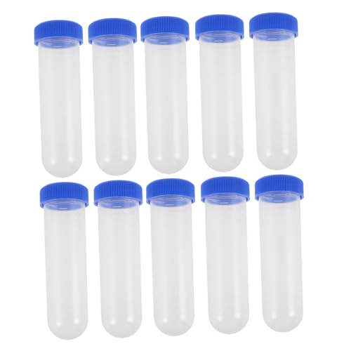 Vaguelly 10pièces Récipient pour Selles Stockage Échantillons Liquides Tube à Essai De Récipient pour Tests De Laboratoire Tube avec Bouchon Flacon