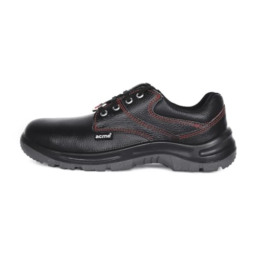 ACME Eris Safety Shoe S.T. PU Double Density - Low Ankle - Black Barton Buff Leather (Black, UK Footwear Size System, Adult, Men, Numeric, Medium, 11)
