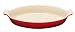 Le Creuset Heritage Stoneware 1-Quart Oval Au Gratin Dish, Cerise (Cherry Red)