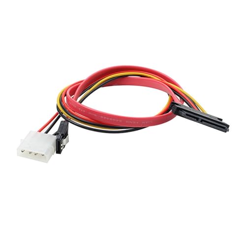 Cable SATA Fem. 7+15 Pin y Adaptador Power SATA 7+4 Pin 0.3m miniatura 5