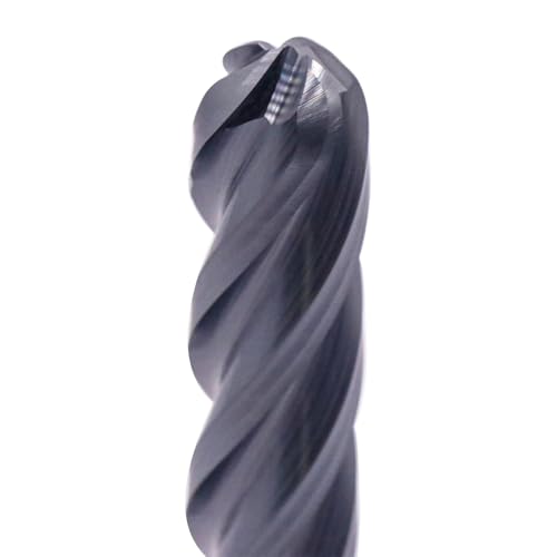 Image of BestParts 1 /2 inch 4 Flute Ball Nose Solid Carbide Long End Mill - AlTiN Coated | 30 Degree Helix, 1 /2 inch Cutting Diameter, 1 /2 inch Shank Diameter, 2 inch Length of Cut, 4 inch Overall Length