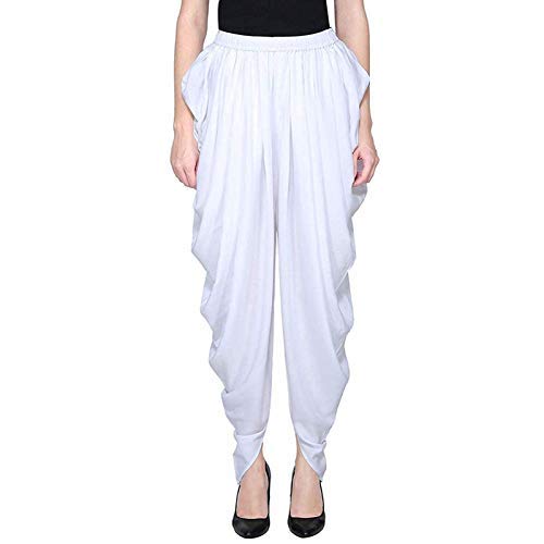kbnbj Women's Regular Fit Dhoti Pant (RPD-01_White_Free Size)-picture-37