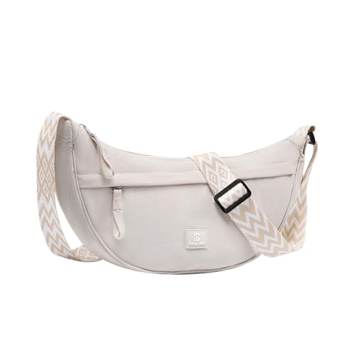 Pomelo Best Halbmond Handtasche Damen & Herren Wasserabweisende Crossbody Moon Bag – Leichte Umhängetasche klein mit breitem Schultergurt