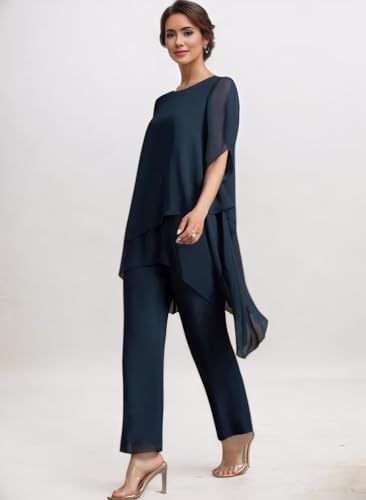 Elegant White Pant Suits for Women - 2 PCS Dressy Wedding Guest Outfit by YAUTKA, Size 16 - Image 6