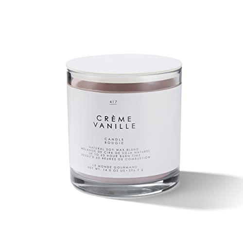 Le Monde Gourmand Crème Vanille Natural Soy-Wax Blend Candle, (14 ...