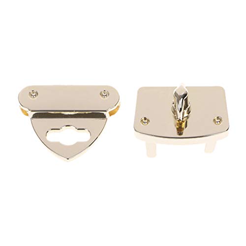 caralin Novo fecho de metal, fechaduras de girar de couro, bolsa de mão, acessórios de ferramentas,