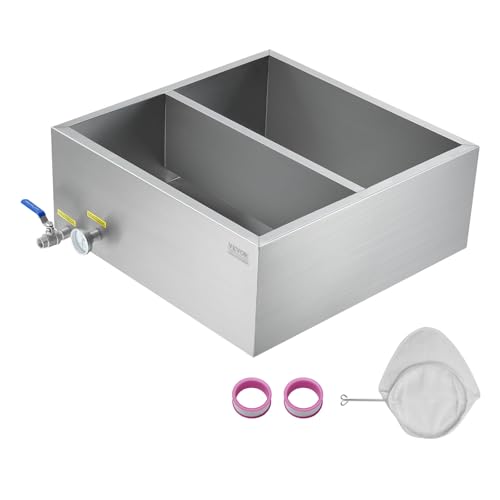 VEVOR Maple Syrup Evaporator Pan, 23.6 Gal, 24 x 24 x 9.5 Inch Maple Syrup, 304 Stainless Steel Maple Syrup Pan, Evaporator Pan with 1 Valve and 3 Heating Methods, for Home, Outdoor by VEVOR - Image 9