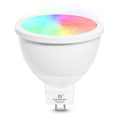 MR16 GU5.3 LED Birne 4W, ZigBee Wireless Smart Glühbirnen, 12 V, RGB CCT Dimmbares Farbflutlicht 120 ° Abstrahlwinkel Unterstützt Smart Phone App Control Funktioniert mit Amazon Echo Plus