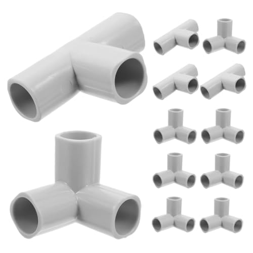 POPETPOP 12 Piezas Valla Protectora Interior para bebés Conector de Tubo Herramienta de reparación de cercas Parque de conexión Conector de Valla Educación física Dark Grey