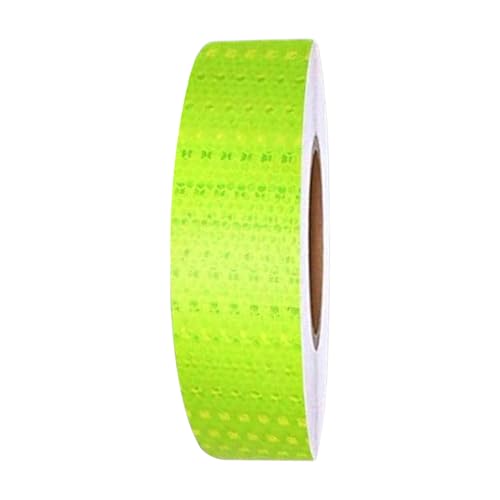 Genérico Cinta Reflectante | Adhesivo De Advertencia Nocturna,Rollo Adhesivo Impermeable Fluorescente de 5 cm x 10 m para Marcación de Peligro en Vehículos y Emergencias en Exteriores
