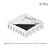 uxcell 20x20x6mm Silver Tone Self Adhesive Aluminum Heatsink Electronic Radiators for IC, MOS 10 Pcs