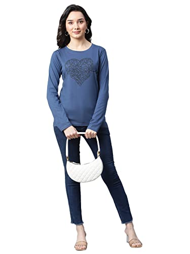Image of OM SAI LATEST CREATION Women's Plain Lycra with Plain Design on HaOSLC-Sleeve Regular Fit Office wear,Casual wear Top