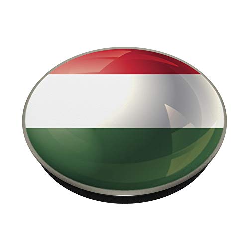 Flag of Hungary - Hungary Flag - Hungarian Flag PopSockets Swappable PopGrip, Black - Image 2