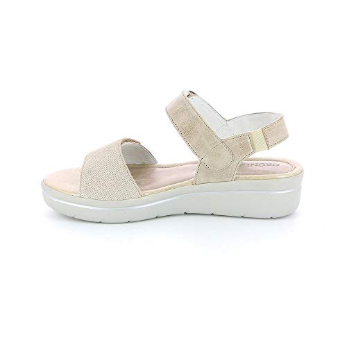 GRUNLAND SA1875 Sandalo Zeppa Donna Oro 37