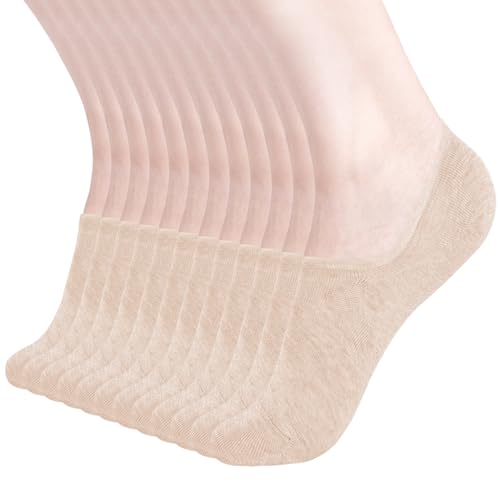 Image of DIBAOLONG Womens No Show Socks Non Slip Flat Boat Line Low Cut Socks (6-12 Packs)