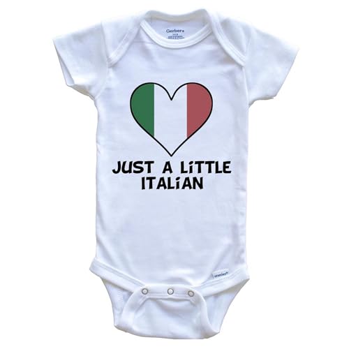 Really Awesome Shirts Just A Little Italian Baby Bodysuit - Cute Italy Flag