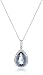 Sterling Silver and Swarovski Elements Crystal Pear-Shape Pendant Necklace, 18"