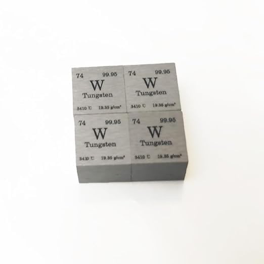 High-Density Tungsten Element Cube – 0.5inch (12.7mm), 99.95% Pure for Science Display & Technical Education