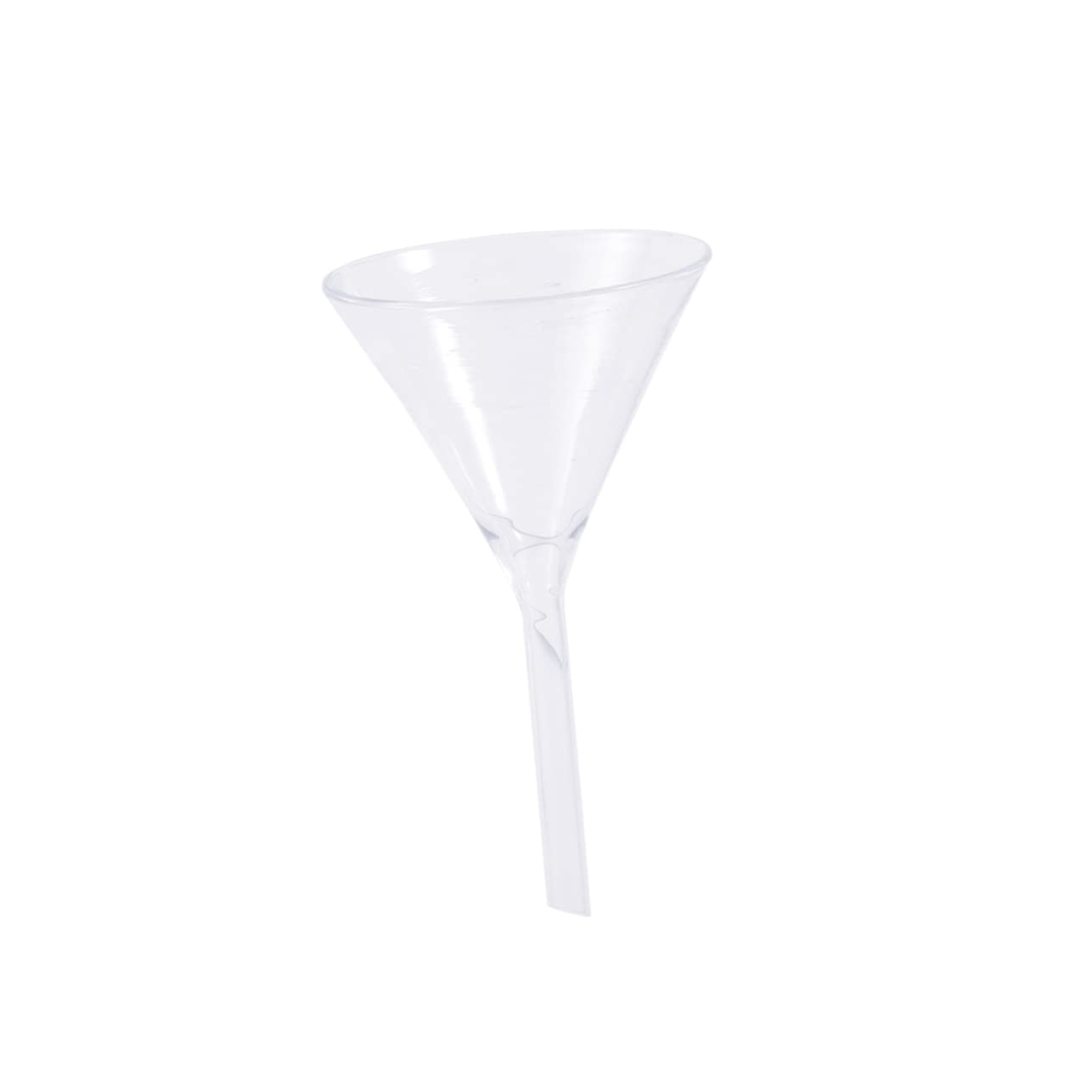 Solid Triangle Funnel Water Bottles Mini Water Clear Capsules Mini Flask Tiny Funnel Black Water Bottle Bauble Top Clear Flask Black Flask Chemistry Feeding Funnel Glass Funnel CIYODO