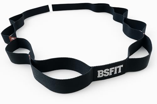 BSFIT Bandas de Resistencia - Elige Entre Sets para Ejercicio, Dominadas o Fitness, Bandas de Poliéster y Asistencia (Cinta Estiramiento RIGIDA 10 Secciones)