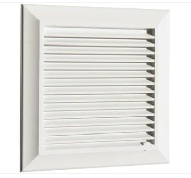 Louvre Vent White Duo Smart 165 with Fly Mesh - Designed to Provide efficient air Circulation While preventing dust, Debris, and Insects from Entering Your Space.