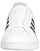 adidas Women's Grand Court Shoe, White/Platinum Metallic/White, 6.5