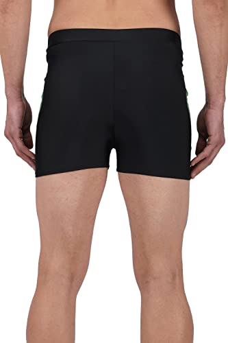 Image of Men Swimming Costume | Shorts | Trunk Goggles Cap 2 Earplug Nose Clip Swimsuit Swimming Kit (38, Blue)