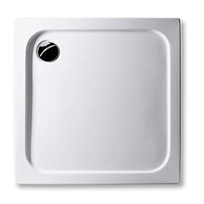 KOMPLETT-PAKET: Duschwanne 90 x 90 cm superflach 2,5 cm weiß Dusche mit GERADER UNTERSEITE Acryl + Styroporträger/Wannenträger + Ablaufgarnitur chrom DN 90 – Bild 3