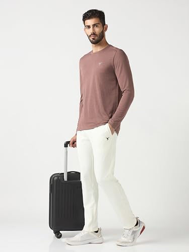 Image of TECHNOSPORT Men's Slim Fit Full Sleeve Round Neck T-Shirt, Double Cool Quick Dry Moisture Wicking Stretchable Sports Gym and Casual Wear