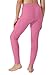 Willit Girls Horse Riding Pants Tights Kids Equestrian Breeches Knee-Patch Youth Schooling Tights Zipper Pockets Pink M