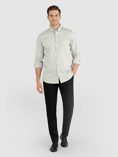 Image of Beyoung Oxford Cotton Shirt for Men | Premium Oxford Fabric | Regular Fit | Button-Down Collar