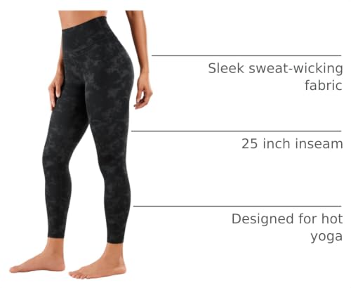 Image of CRZ YOGA Naked Feeling Leggings 25'' | Sleek, Decent Compression, Yoga, Hidden Waistband Pocket, for Women