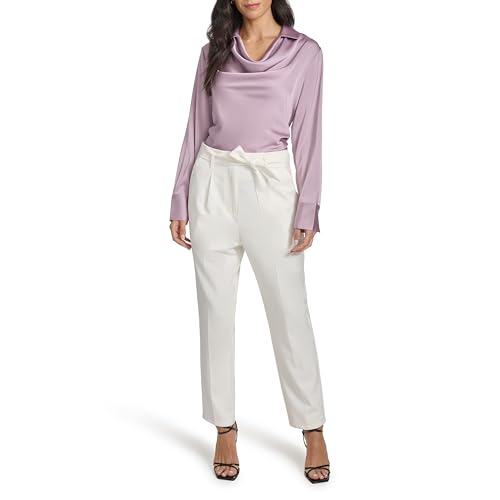 Calvin Klein Women's Straight Leg Belted Tie Waist Pant2