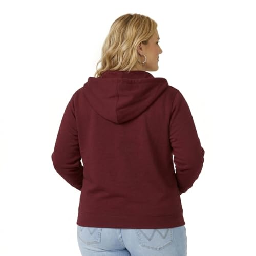 Image of HOODLIFE True-Fit Women's Plus Size Zip-Up Hoodie Jacket - Soft Cotton Fleece Sweatshirt with Hood, Full Zipper, Pockets - Casual Everyday Winter Wear