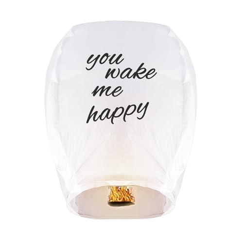 Savgkoyt 10 Pcs Chinese White Paper Lanterns To Release In Wishing Memorial Paper Lanterns To Blessing In Heaven thumb #4